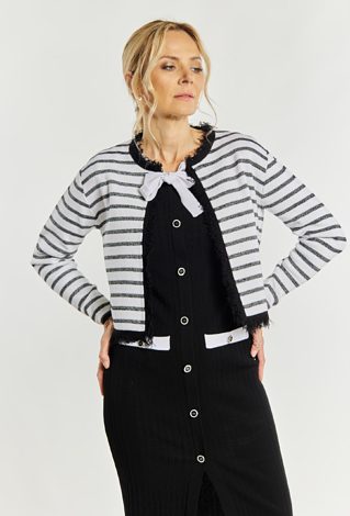 Krótki sweter w paski