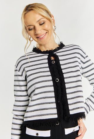 Krótki sweter w paski