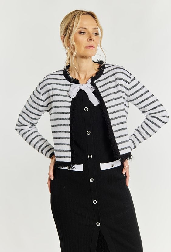 Krótki sweter w paski