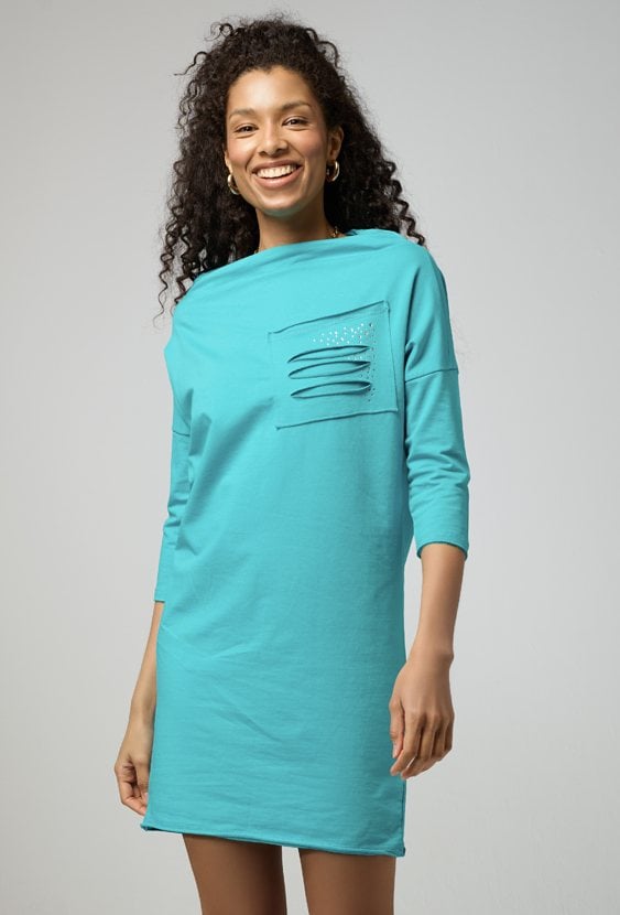 Bawełniana sukienka o prostym fasonie