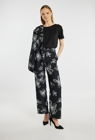 T-shirt damski z wiązaniem