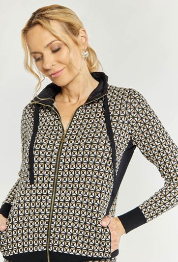 Wzorzysty sweter damski