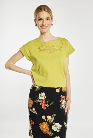 T-shirt damski z bawełną