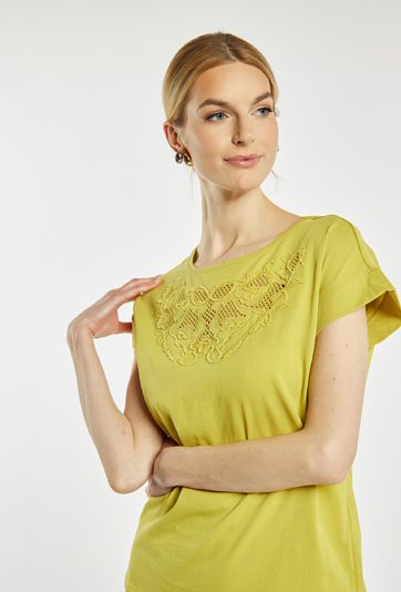 T-shirt damski z bawełną