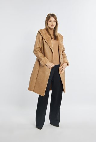 Płaszcz damski z kapturem