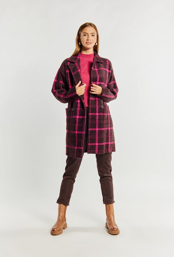 Dwurzędowy sweter płaszczowy