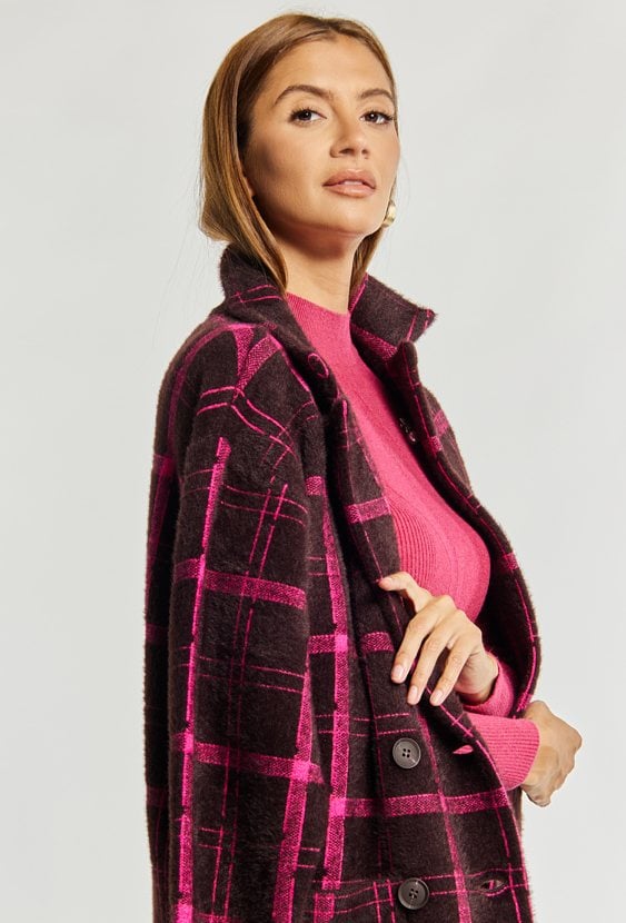 Dwurzędowy sweter płaszczowy