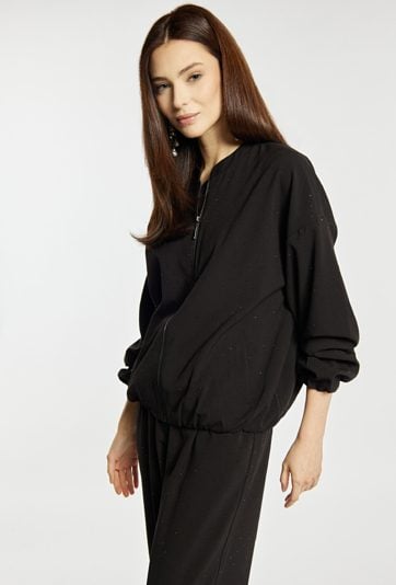 Rozpinana bluza z połyskiem