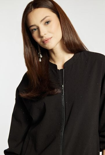 Rozpinana bluza z połyskiem