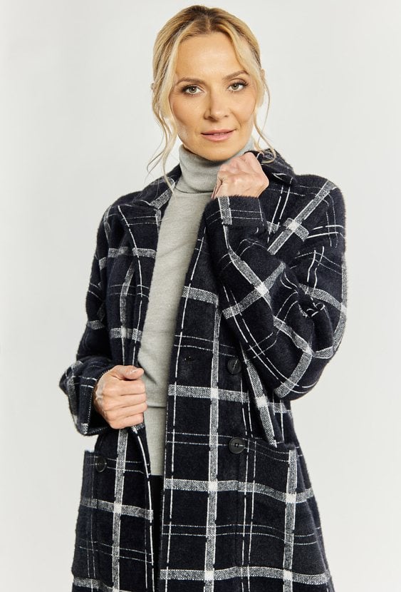 Dwurzędowy sweter płaszczowy