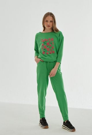 Zielona bluza z bawełny
