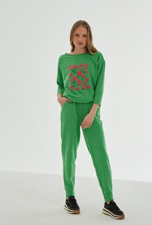 Zielona bluza z bawełny
