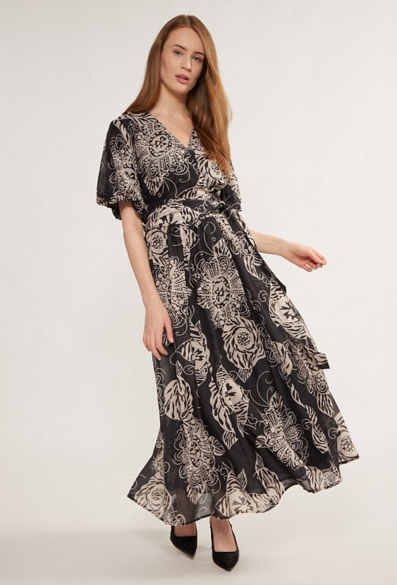 Wzorzysta sukienka maxi