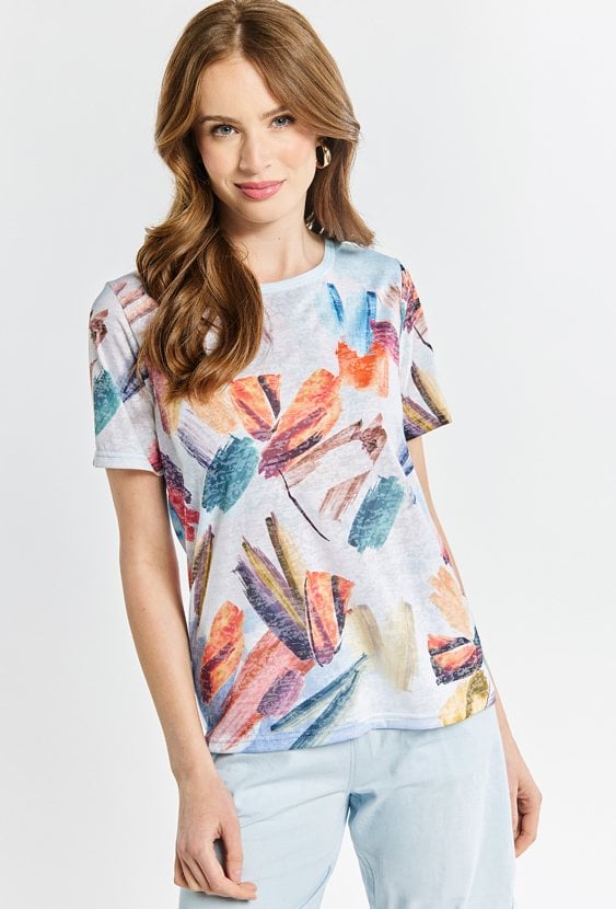 T-shirt damski z wzorem