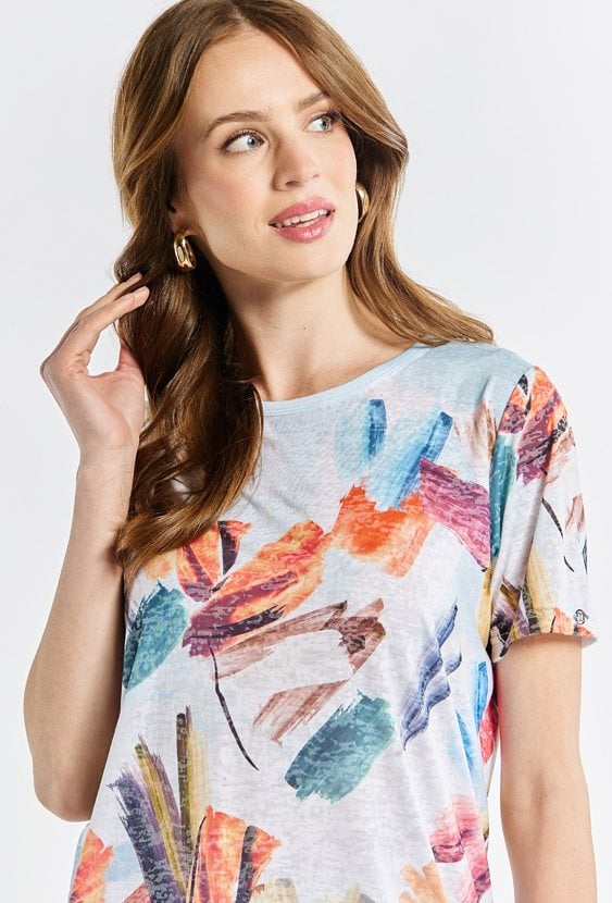 T-shirt damski z wzorem