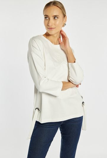 Bluza damska z metalowymi oczkami