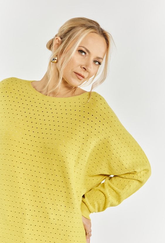 Ażurowy sweter damski