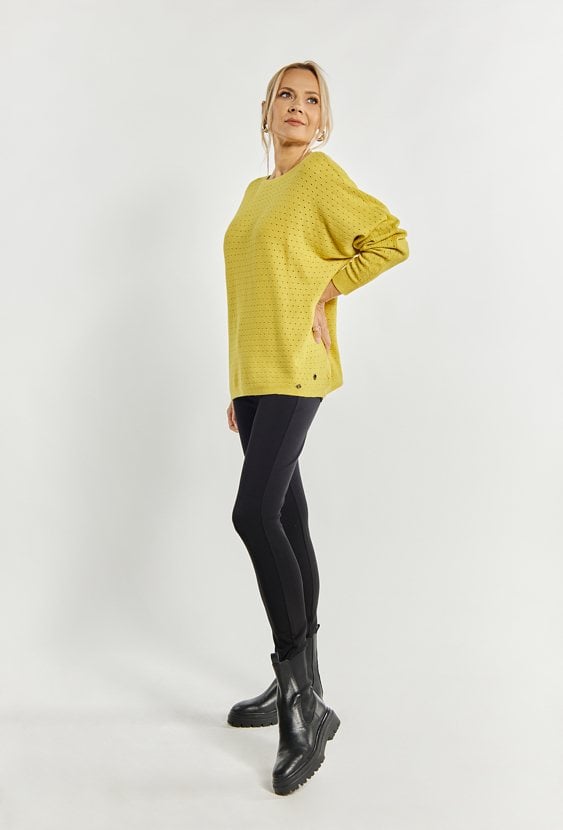 Ażurowy sweter damski