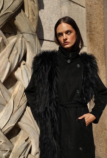 Elegancki płaszcz z wełną