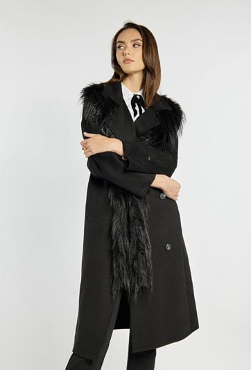 Elegancki płaszcz z wełną