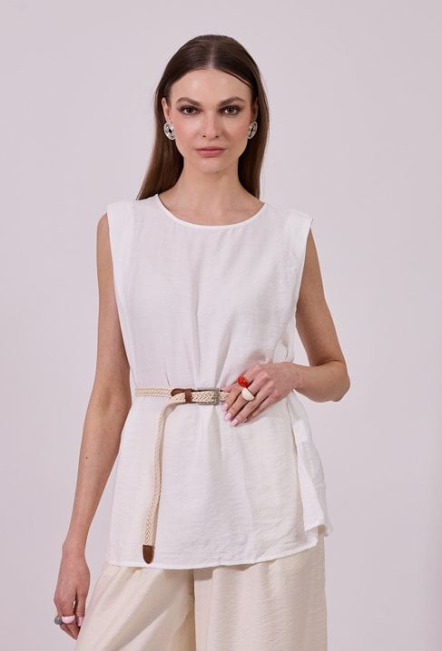 Bluzka damska z paskiem