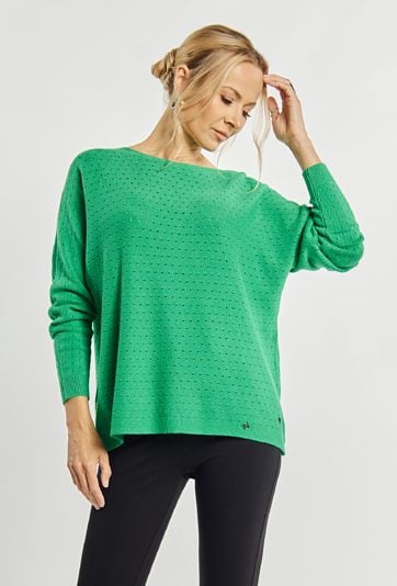 Ażurowy sweter damski