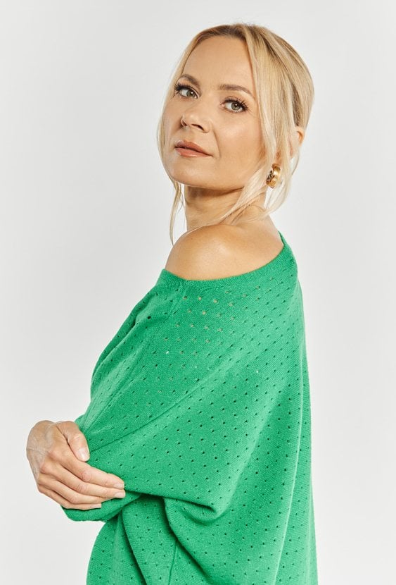 Ażurowy sweter damski