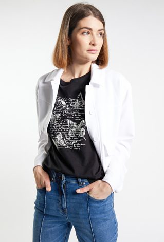 T-shirt damski w motyle