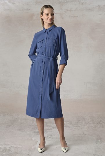 Niebieska szmizjerka z wiskozy