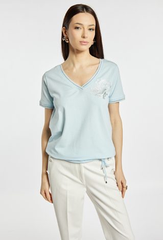T-shirt damski z bawełną