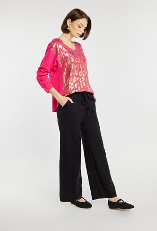 Spodnie z szeroką nogawką