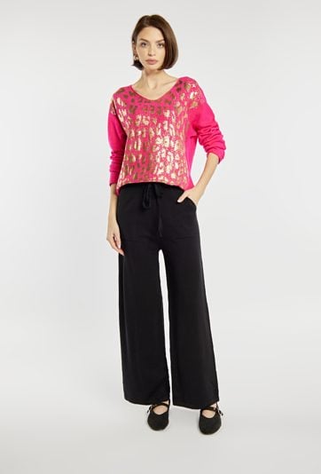 Spodnie z szeroką nogawką