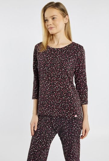 Wzorzysta koszulka od piżamy