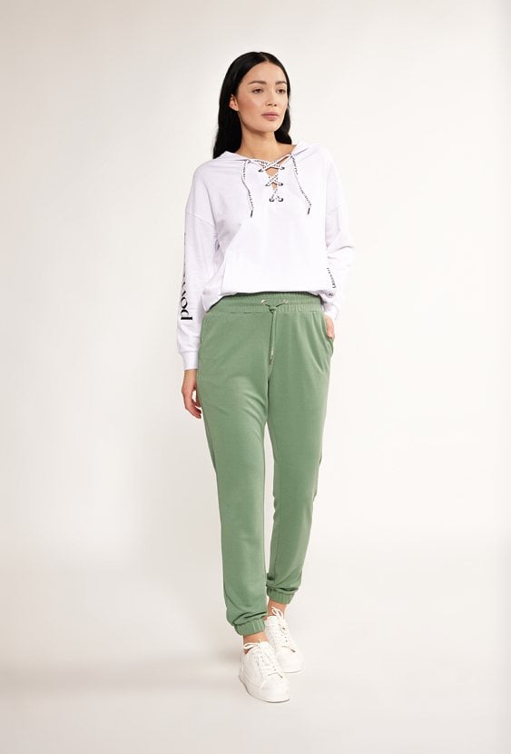 Dzianinowe spodnie z kieszeniami