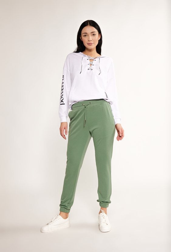 Dzianinowe spodnie z kieszeniami