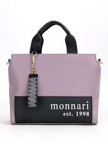 Tekstylna torba damska z przywieszką