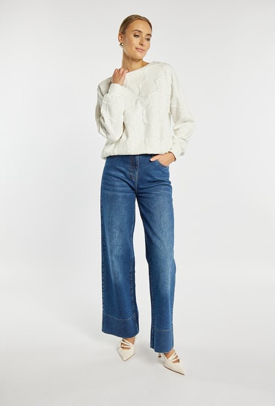 Bluza damska z tłoczonym wzorem