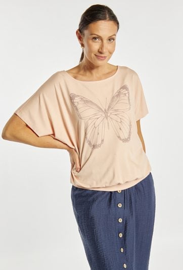 T-shirt z motylem