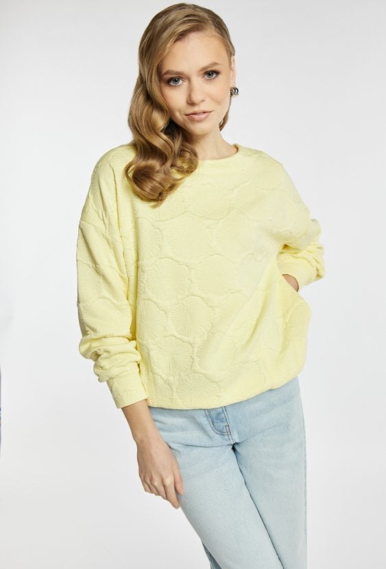 Bluza damska z tłoczonym wzorem