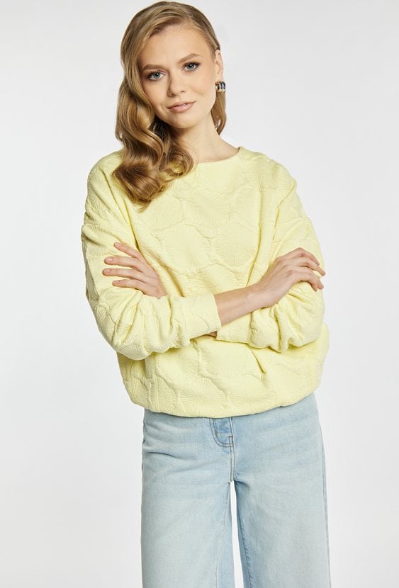 Bluza damska z tłoczonym wzorem