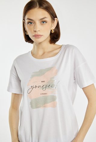 T-shirt damski z napisem