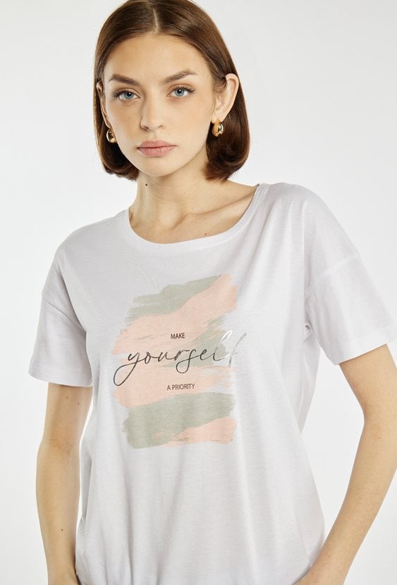 T-shirt damski z napisem