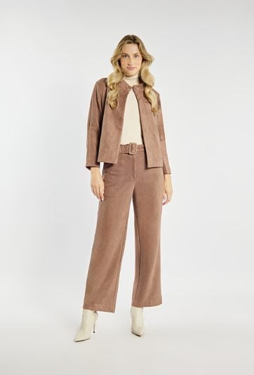 Spodnie damskie z szerszą nogawką