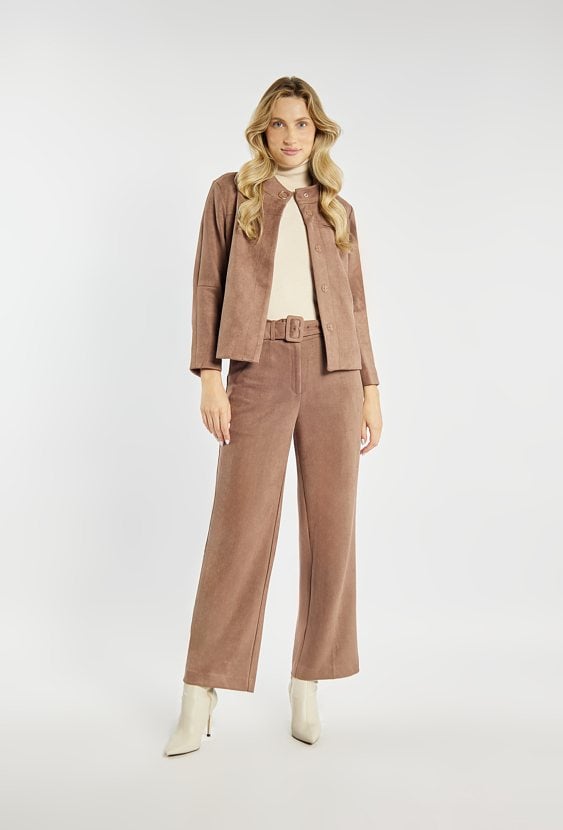 Spodnie damskie z szerszą nogawką