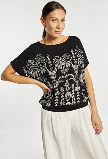 Wzorzysty T-shirt