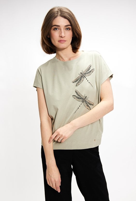 T-shirt z cekinowym wzorem