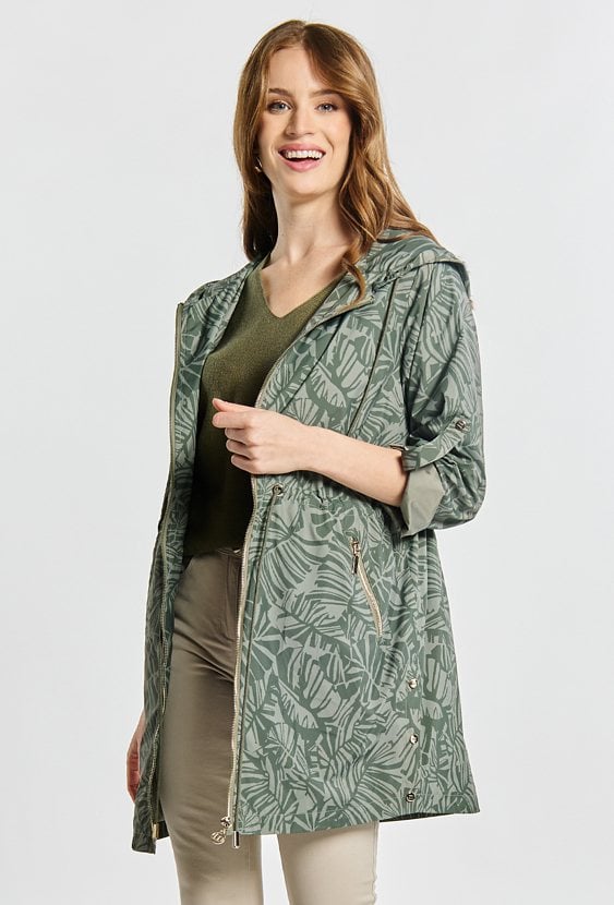 Wzorzysta parka damska