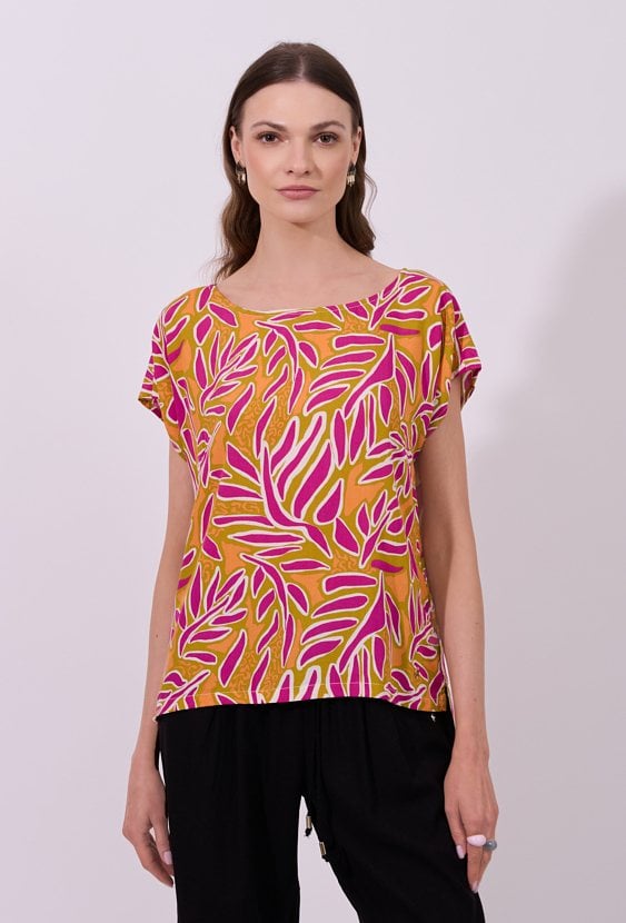 Wiskozowa bluzka z wzorem