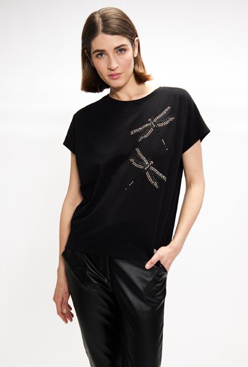 T-shirt z cekinowym wzorem
