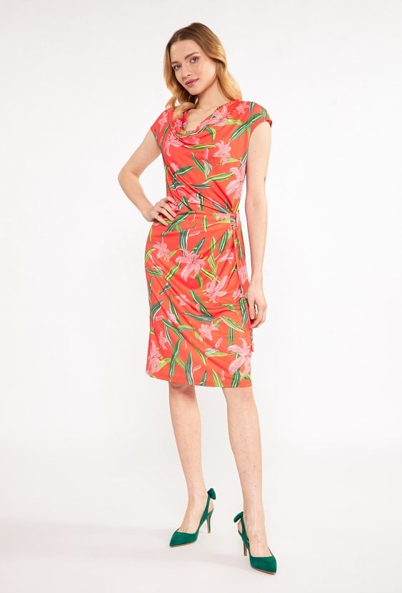 Sukienka damska mini w kwiaty